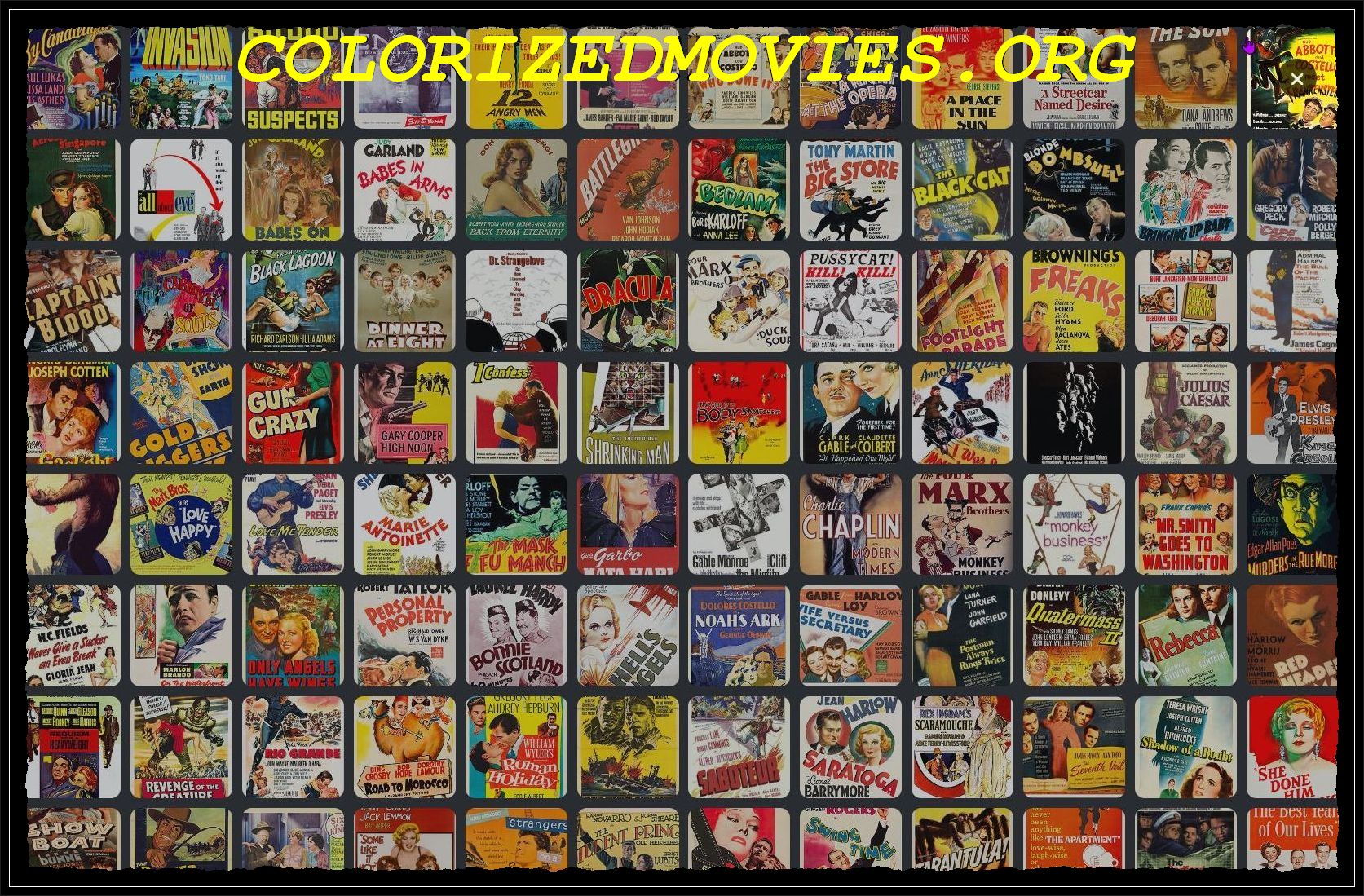 Colorized Movies. B&W Movies in color, Colourised Movies